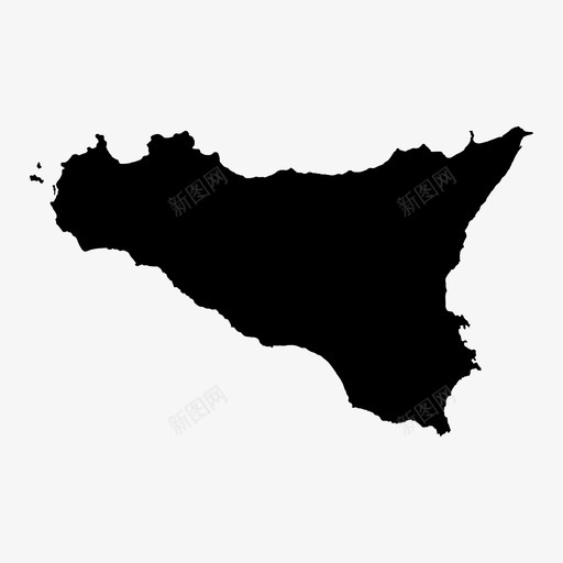 西西里岛地图欧洲岛图标svg_新图网 https://ixintu.com 岛 意大利 欧洲 西西里岛地图