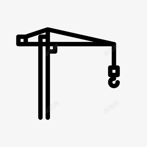 建造起重机图标svg_新图网 https://ixintu.com 建造 起重机