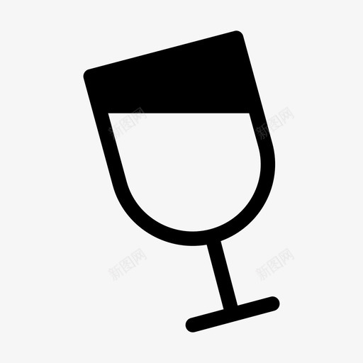 玻璃杯酒鸡尾酒图标svg_新图网 https://ixintu.com 玻璃杯 葡萄酒 酒 酒杯 鸡尾酒