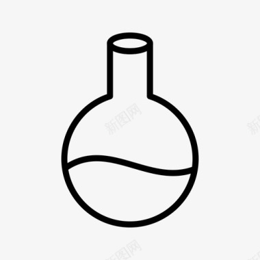 圆底烧瓶圆底实验室设备图标图标