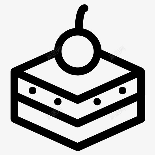方形蛋糕甜点美味图标svg_新图网 https://ixintu.com 咖啡馆图标 方形蛋糕 甜点 美味