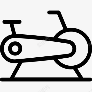 固定自行车测力计锻炼图标图标