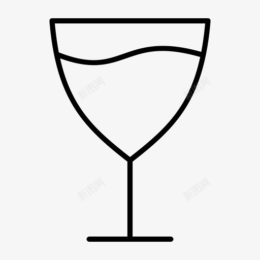 酒杯玻璃器皿聚会用玻璃杯图标svg_新图网 https://ixintu.com 玻璃器皿 聚会用玻璃杯 酒杯