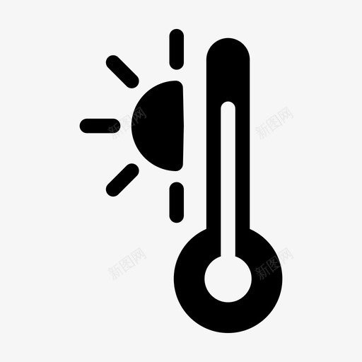 温度气候炎热图标svg_新图网 https://ixintu.com 夏天 天气 气候 温度 温度计 炎热 炎热的温度
