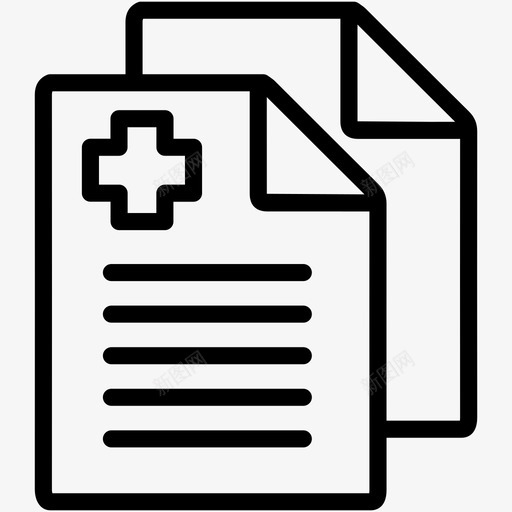 医疗报告诊断纸张图标svg_新图网 https://ixintu.com 医疗报告 处方 纸张 诊断