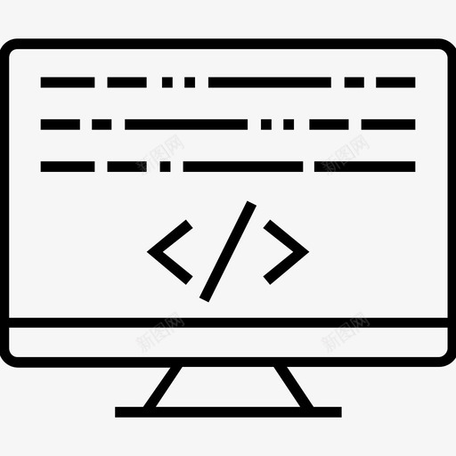 编程编码div图标svg_新图网 https://ixintu.com 1400个web和seo平面线图标 div html编码 web开发 编码 编程