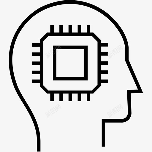 智能人工大脑图标svg_新图网 https://ixintu.com 1400网页和搜索引擎优化平面线图标 人工 处理器 大脑 智能 芯片