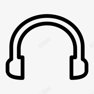 耳机音频听力图标图标