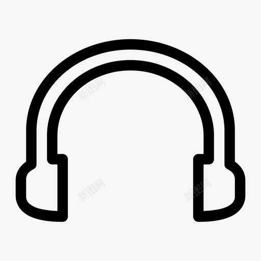 耳机音频听力图标svg_新图网 https://ixintu.com 听力 耳机 音乐 音频