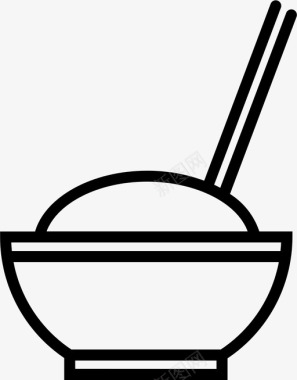 饭碗筷子菜肴图标图标
