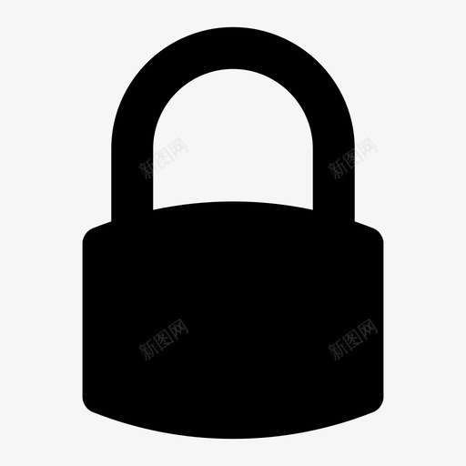 锁关闭门锁图标svg_新图网 https://ixintu.com 关闭 挂锁 符号 锁 门锁