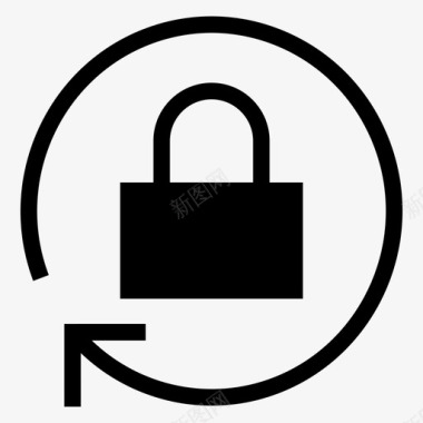 安全性锁重新加载密码图标图标
