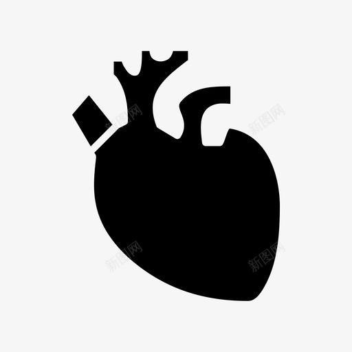 心脏解剖学绷带图标svg_新图网 https://ixintu.com 心脏 心脏病 心跳 绷带 解剖学