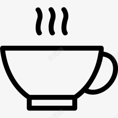 茶碗热的食物图标图标