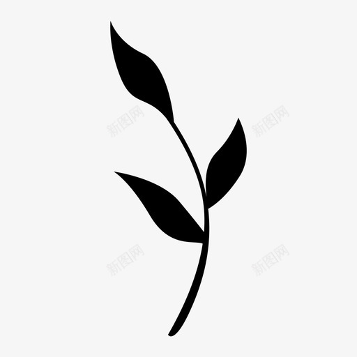 植物树叶绿叶图标svg_新图网 https://ixintu.com 树叶 树木 植物 植物和花朵 绿叶