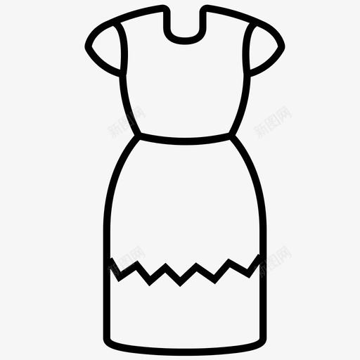 采购产品连衣裙女士衣服图标svg_新图网 https://ixintu.com 女士 女装 服装系列 衣服 裙子 采购产品连衣裙