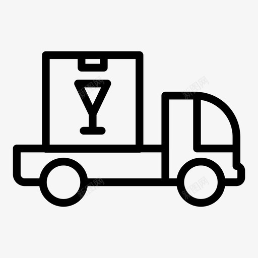 送货车货物船运图标svg_新图网 https://ixintu.com 船运 货物 车辆 运输 运输物流 送货车