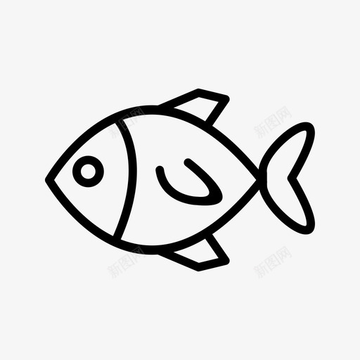 鱼食物海图标svg_新图网 https://ixintu.com 海 食物 鱼 鲷鱼