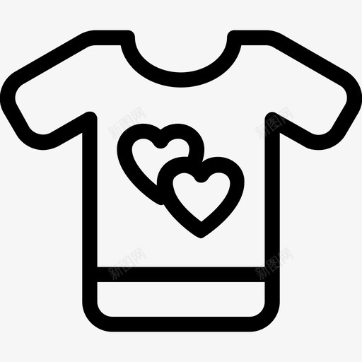 T恤衣服情人节衬衫图标svg_新图网 https://ixintu.com T恤 情人节衬衫 爱情和婚礼系列图标 衣服