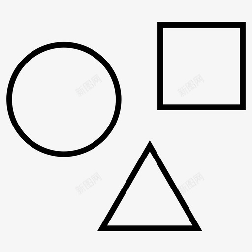 形状圆几何图标svg_新图网 https://ixintu.com 三角形 几何 圆 形状 正方形