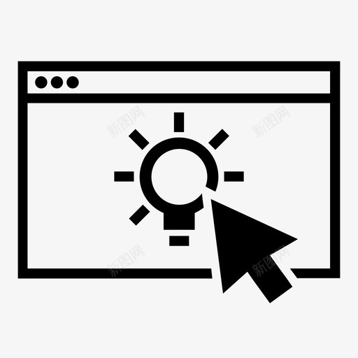 数字创意浏览器光标图标svg_新图网 https://ixintu.com 互联网 互联网行动 光标 数字创意 浏览器