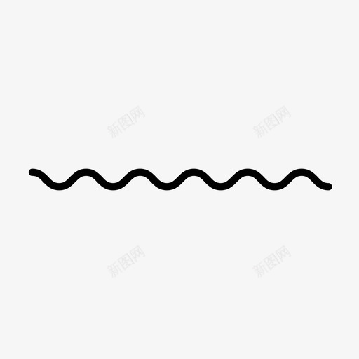 波浪线曲线装饰性图标svg_新图网 https://ixintu.com 曲线 波浪形 波浪线 装饰性