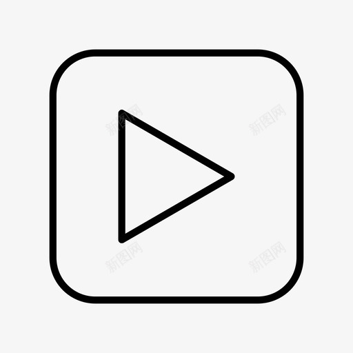 播放功能用户界面图标svg_新图网 https://ixintu.com 功能 播放 用户界面 视频