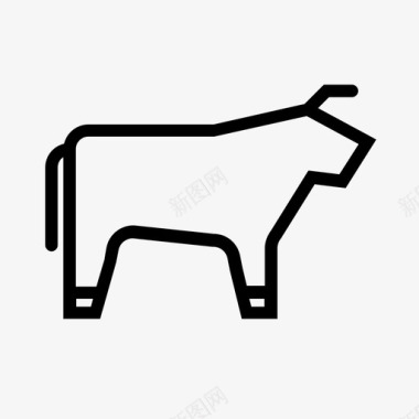 公牛农业动物图标图标
