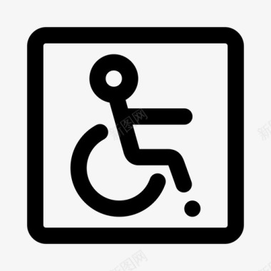 残疾人可接近性轮椅图标图标