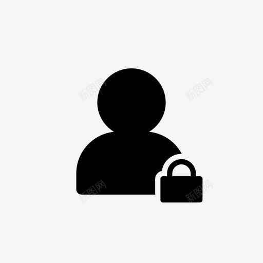 锁定用户帐户安全图标svg_新图网 https://ixintu.com 安全 帐户 帐户操作 锁定用户