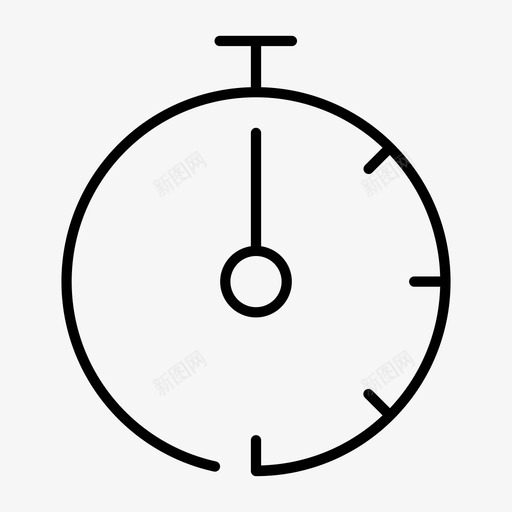秒表计时器基本间隔精细图标svg_新图网 https://ixintu.com 基本间隔精细 秒表 计时器