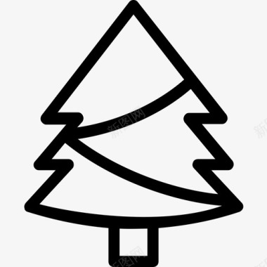 冷杉树圣诞树自然图标图标