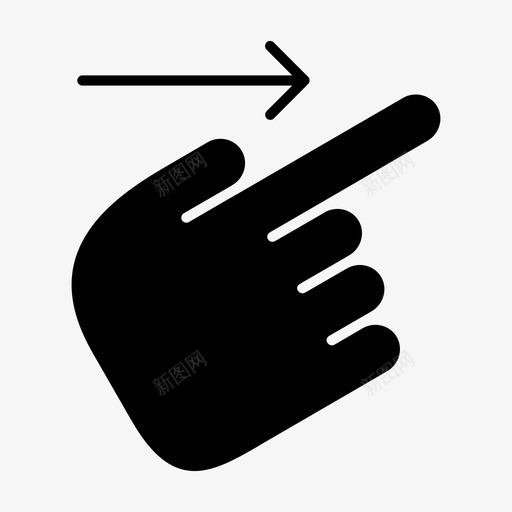 刷右手手指手势图标svg_新图网 https://ixintu.com 刷右手 手势 手指