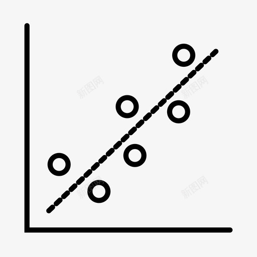 趋势线线图r2图标svg_新图网 https://ixintu.com r2 数据可视化 线图 趋势线