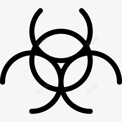 生物危害危险核图标svg_新图网 https://ixintu.com 危险 有毒 核 生物危害 科学技术线图标