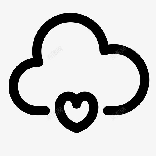 云云计算比如天空图标svg_新图网 https://ixintu.com 云 云计算 天气 比如天空