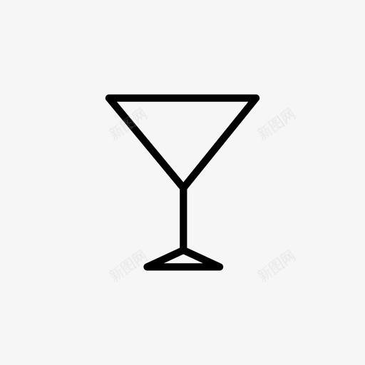 玻璃杯鸡尾酒马提尼图标svg_新图网 https://ixintu.com 玻璃杯 食物 马提尼 鸡尾酒