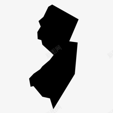 新泽西州地图州图标图标
