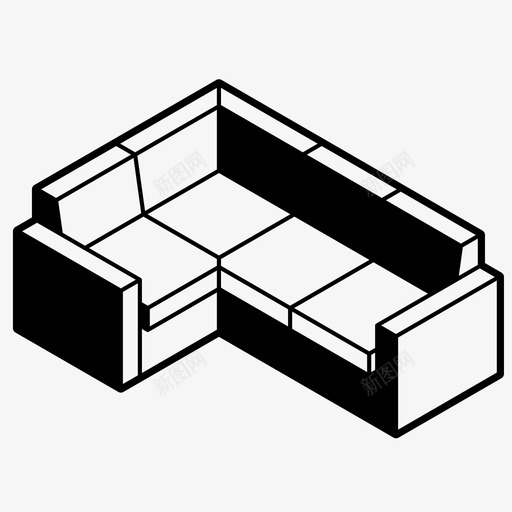 分段沙发沙发家具图标svg_新图网 https://ixintu.com 分段沙发 客厅 家具 放松 沙发 沙发扶手椅