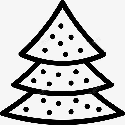 冷杉树圣诞树森林图标svg_新图网 https://ixintu.com 冷杉树 圣诞树 森林 聚会和庆祝线图标 自然
