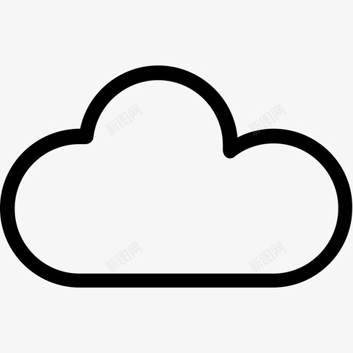 云预报浮云图标svg_新图网 https://ixintu.com 云 天气 天空云 浮云 科技线图标 预报