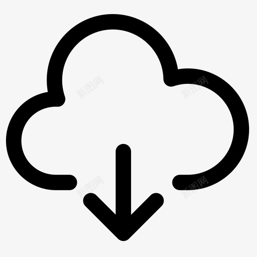 云云计算图标svg_新图网 https://ixintu.com 下载 云 云计算 天气 天空