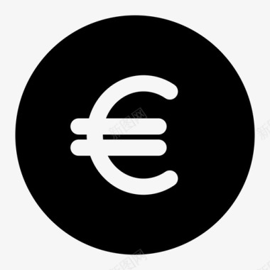 欧元硬币现金货币图标图标