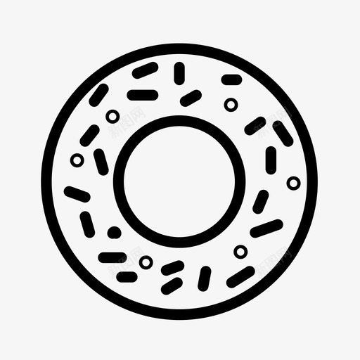 甜甜圈食物图标svg_新图网 https://ixintu.com 甜甜圈 食物