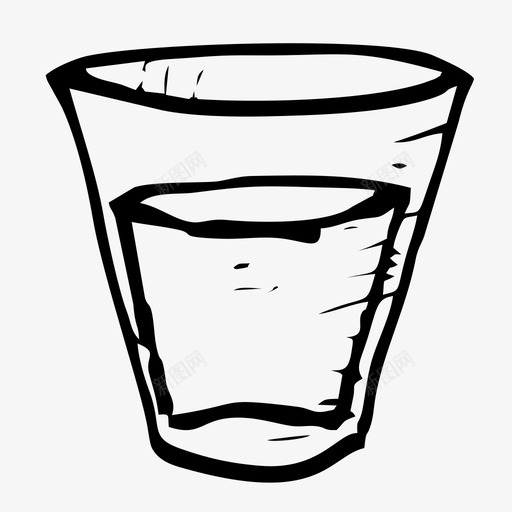 玻璃手绘素描图标svg_新图网 https://ixintu.com 手绘 水 玻璃 素描