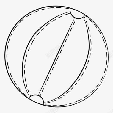 球沙滩球图标图标