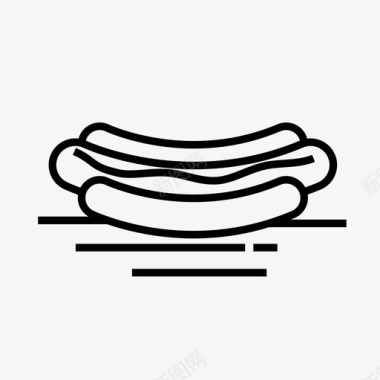 热狗面包食物图标图标