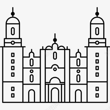 墨西哥莫雷利亚大教堂纪念碑纪念碑3图标图标