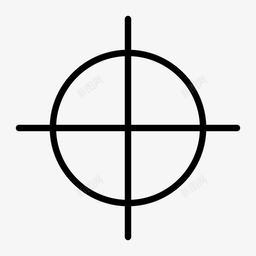 十字准线瞄准聚焦图标svg_新图网 https://ixintu.com 十字准线 瞄准 聚焦
