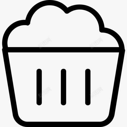 纸杯蛋糕甜点仙女蛋糕图标svg_新图网 https://ixintu.com 仙女蛋糕 松饼 派对和庆祝线图标 甜点 纸杯蛋糕 食物